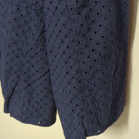 Banana Republic Factory Blue Eyelet Blazer - Picture 3 of 7